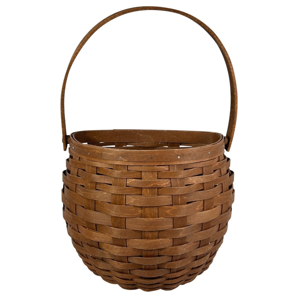 Longaberger HANGING SEASONS Rich Brown Basket‎ with Handle 2012 USA